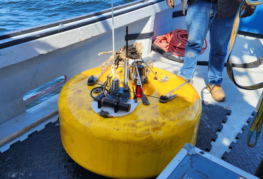 2024-05-09 Recovered OBS sitting on deck of Island Venture (KBosman)
