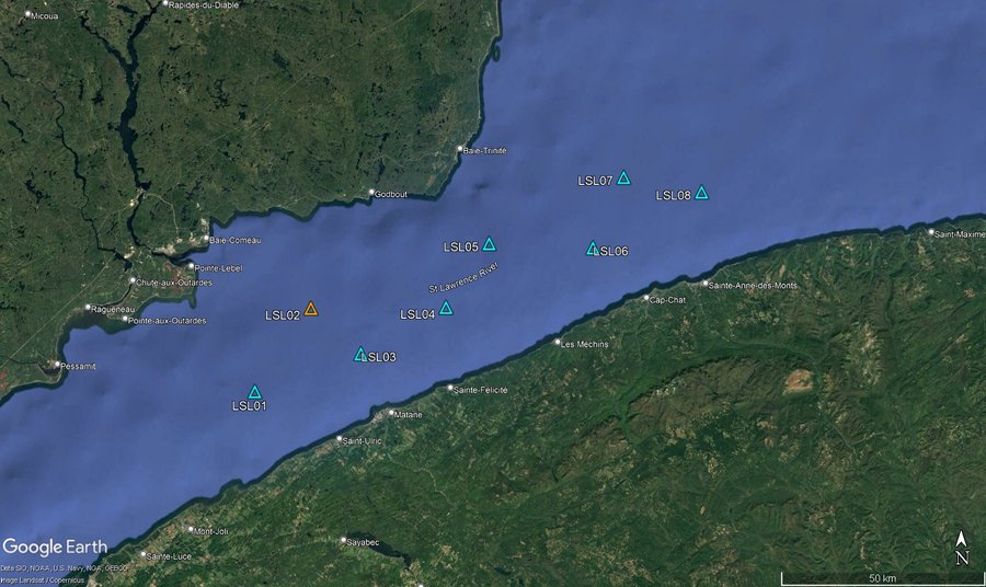 Map of LSLS Year 1 recovered stations