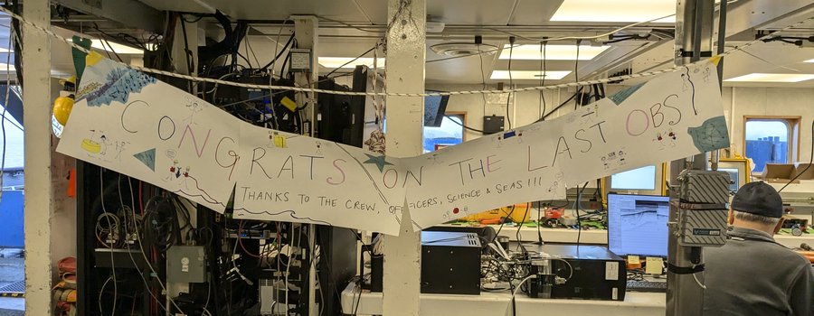 2024-07-29 Celebratory banner hung in the lab (JThibodeau)