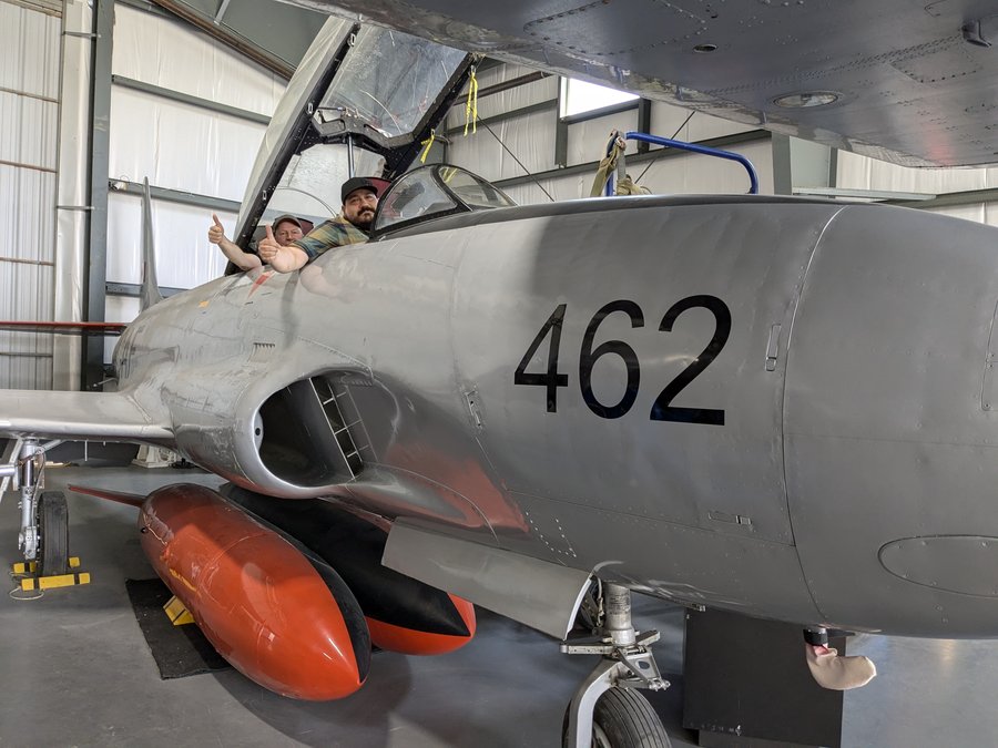 2024-08-02 Graeme & John at aircraft museum (JThibodeau)